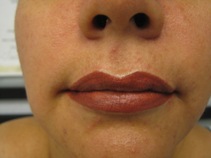 permanent lip color tattoo